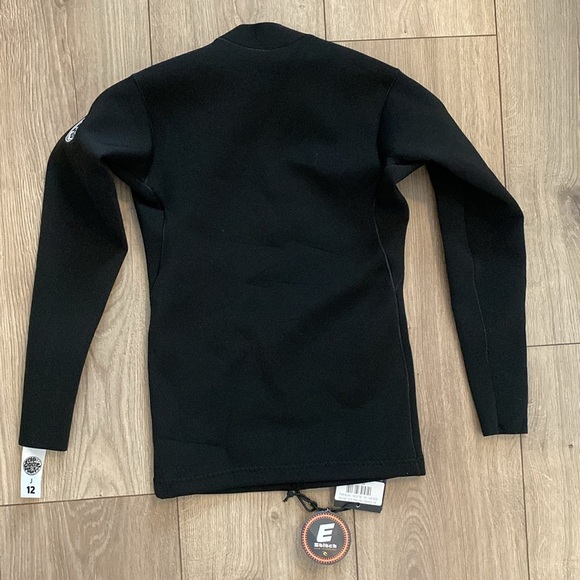 NWT Rip Curl Junior Dawn Patrol Jacket Wetsuit Top Black size 12 - Picture 5 of 5